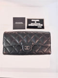 Black Caviar Classic Long Flap Wallet