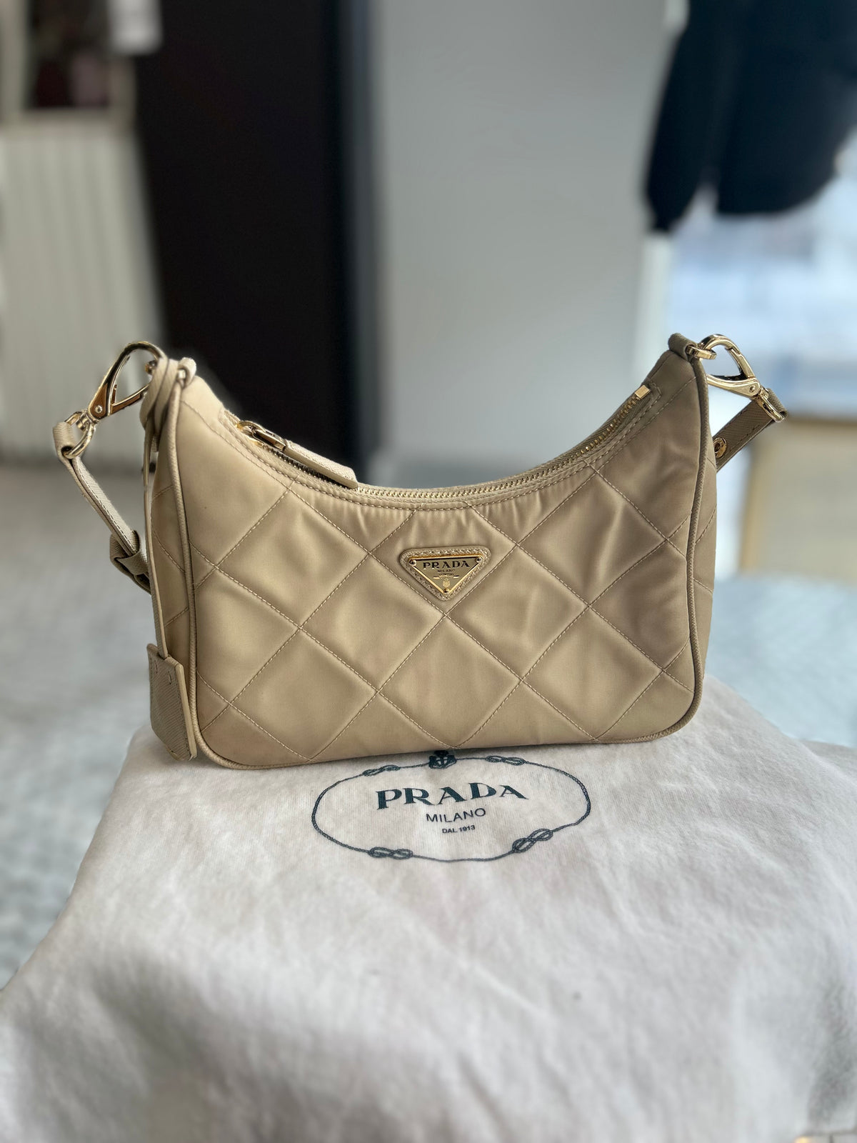 *Prada Saffiano Leather Shoulder Bag