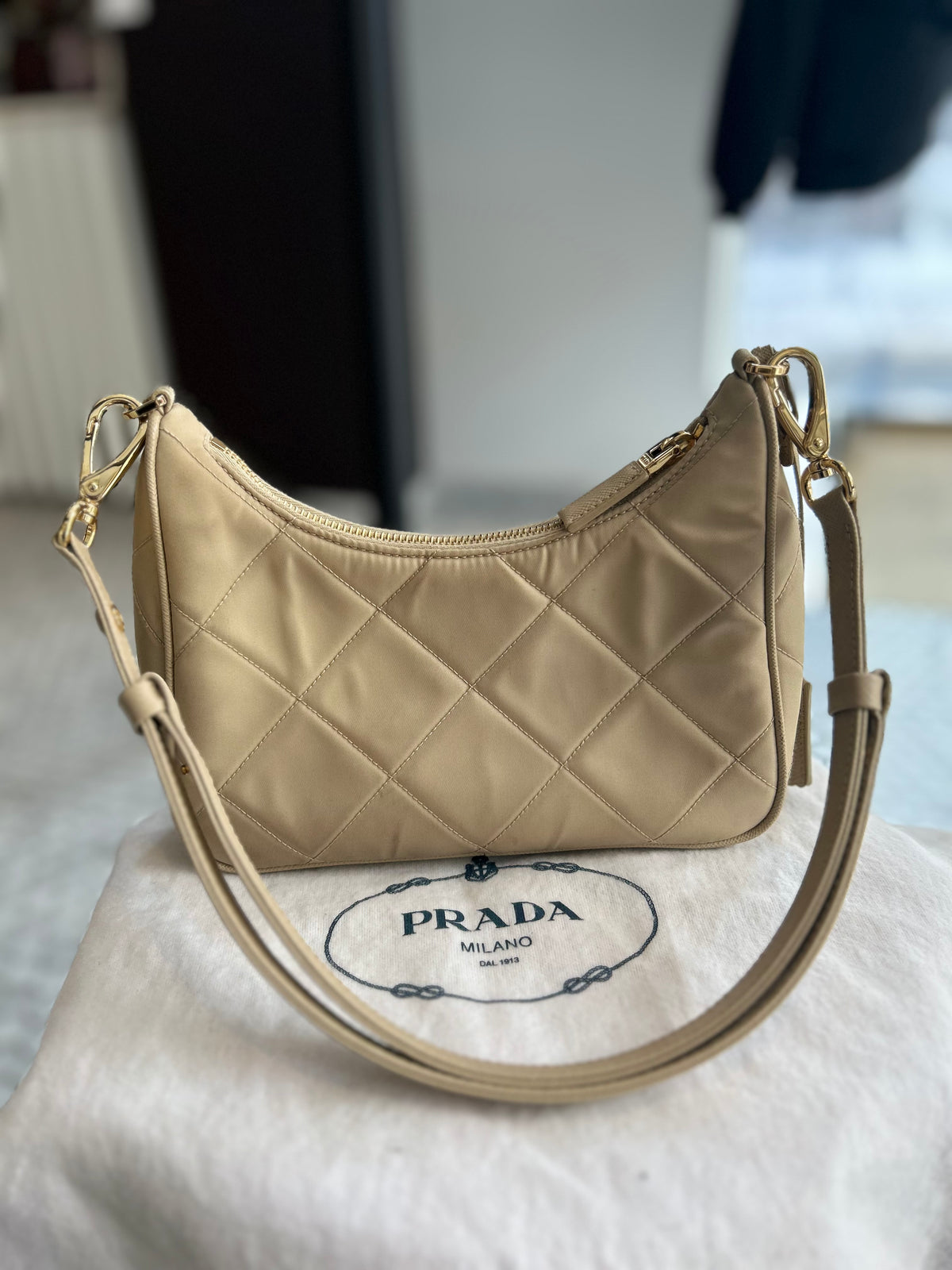 *Prada Saffiano Leather Shoulder Bag